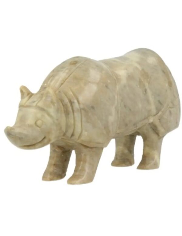 Speksteen neushoorn 12 cm