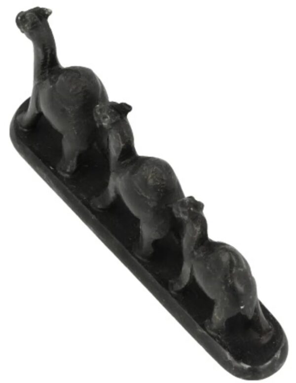 Speksteen 3 kamelen op strip 10 cm zwart - Image 5