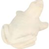 Speksteen kikker 6 cm wit