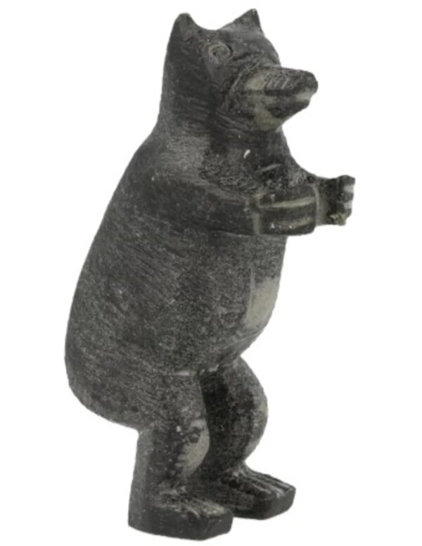 Speksteen beer staand zwart 8,5 cm - Image 3