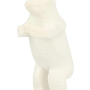 Speksteen beer staand wit 8,5 cm