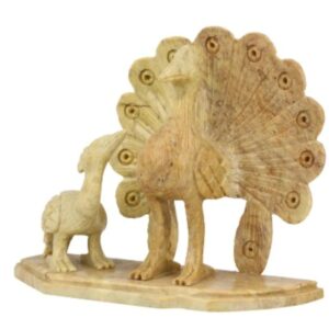 Speksteen Pauwenkoppel 11 cm