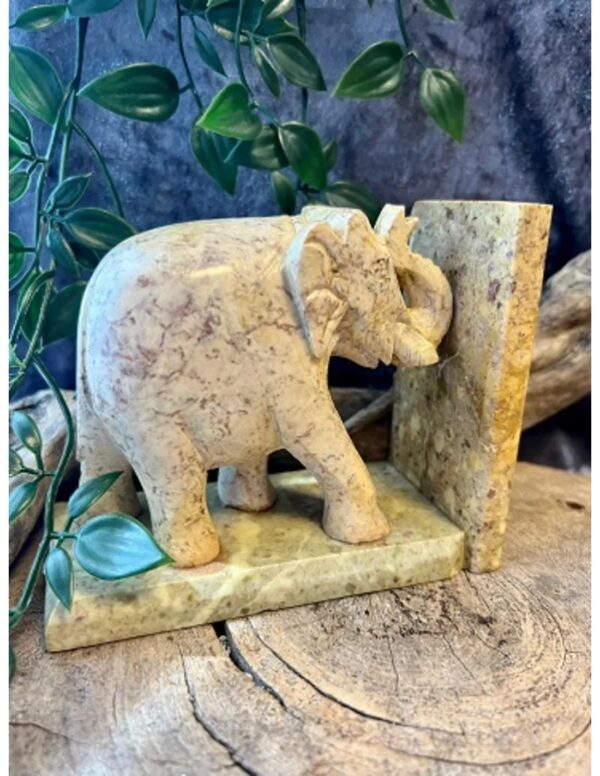 Speksteen olifant set boekensteunen 10 cm - Image 4