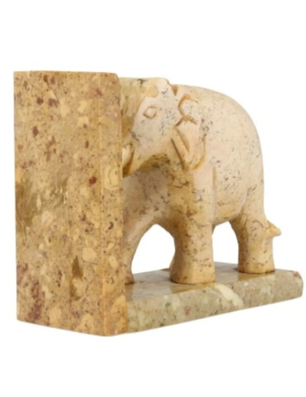 Speksteen olifant set boekensteunen 10 cm - Image 5