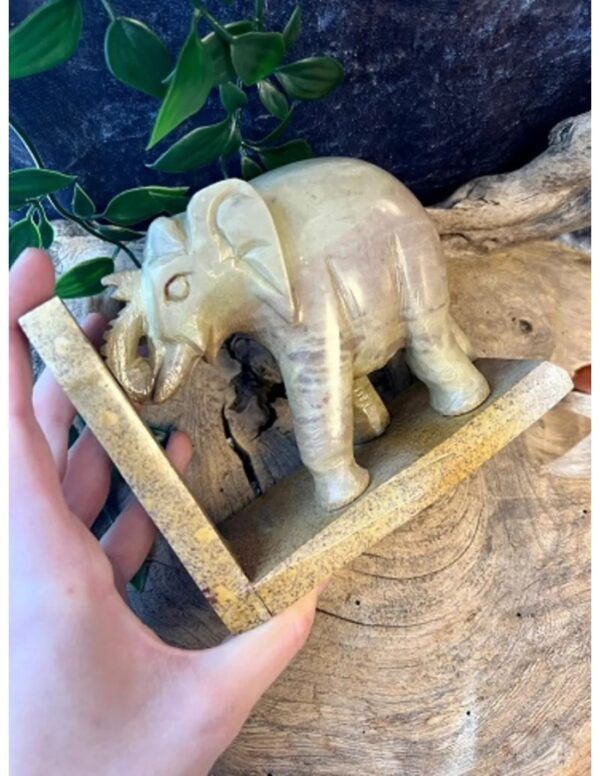 Speksteen olifant set boekensteunen 11,5 cm - Image 4