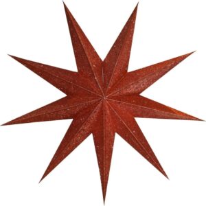 Kerstster met verlichtingsset nr. 28 - Koperen ster (glitter) - Kerstverlichting - Kerstdecoratie - Ø 60 cm
