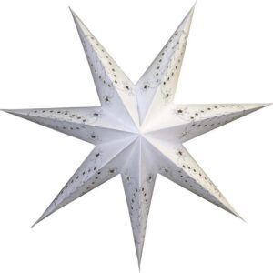 Kerstster met verlichtingsset nr. 3 - Rode ster "Blue sun" - Kerstverlichting - Kerstdecoratie - Ø 60 cm