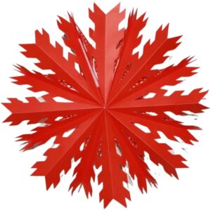 Kerstster met verlichtingsset nr. 45 - Rode Snowflake "small" - Kerstverlichting - Kerstdecoratie - Ø 60 cm