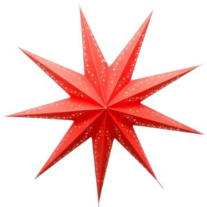 Kerstster met verlichtingsset nr. 59 - Rode ster "Star Garland" - Kerstverlichting - Kerstdecoratie - Ø 60 cm