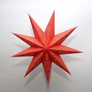 Kerstster nr. 57 - Rode ster met 9 punten - Ø 60 cm (zonder verlichtingsset)