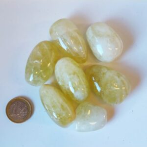 Trommelstenen 250 gr. Limoenkwarts (synth) (mt3)