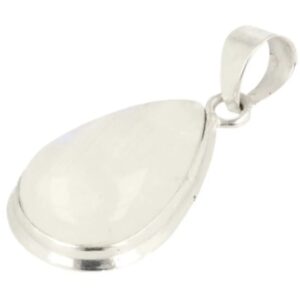 Maansteen regenboog hanger zilver druppel