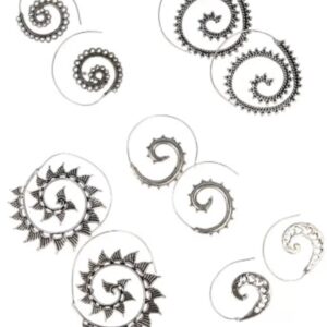 Nieuwe oorbellen messing zilverkleur