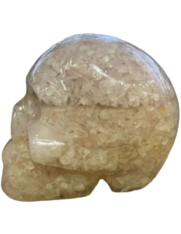 Orgonite schedel Roze kwarts - Image 2