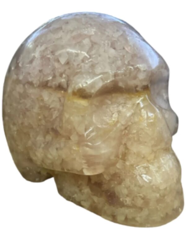 Orgonite schedel Roze kwarts - Image 3