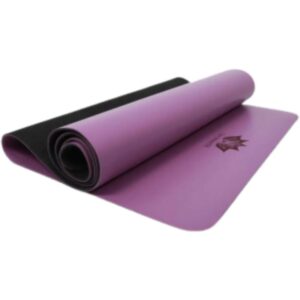 Om Namaste PU rubber Yogamat Lila / Licht Paars