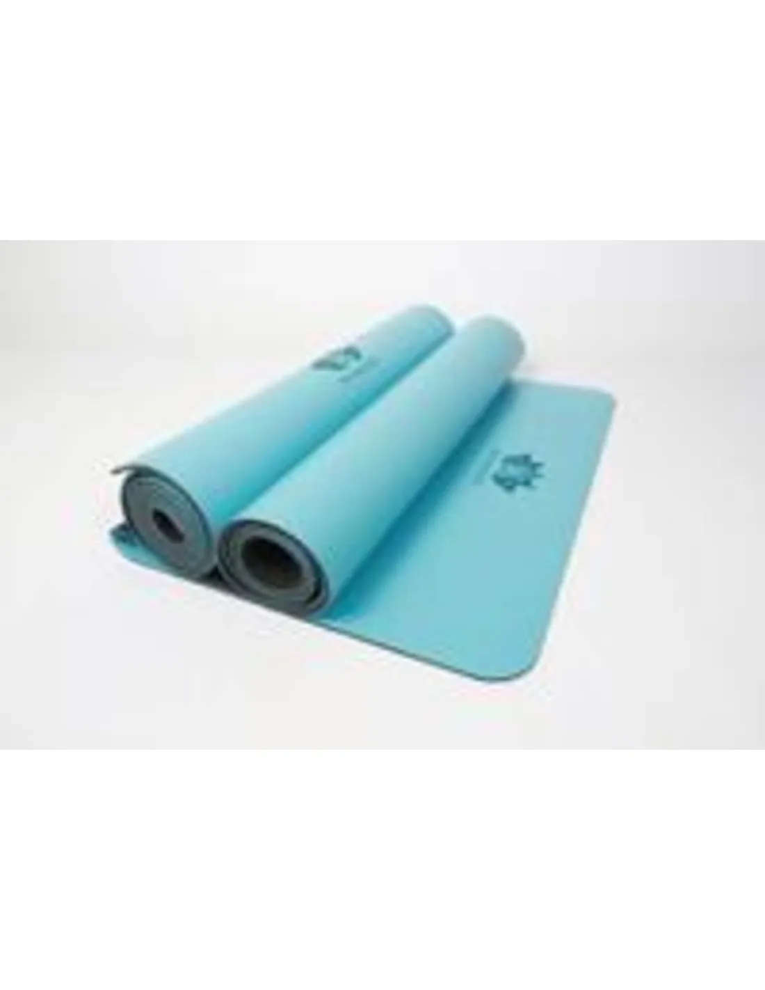 Om Namaste PU rubber Yogamat - mat voor yoga en fitness - licht blauw - Image 3