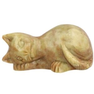 Speksteen kat slapend 7 cm