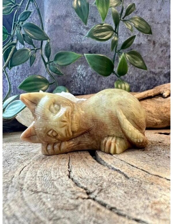 Speksteen kat slapend 7 cm - Image 2