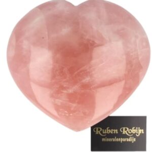 Roze kwarts edelsteen hart nr.2