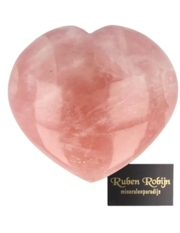 Roze kwarts edelsteen hart nr.2