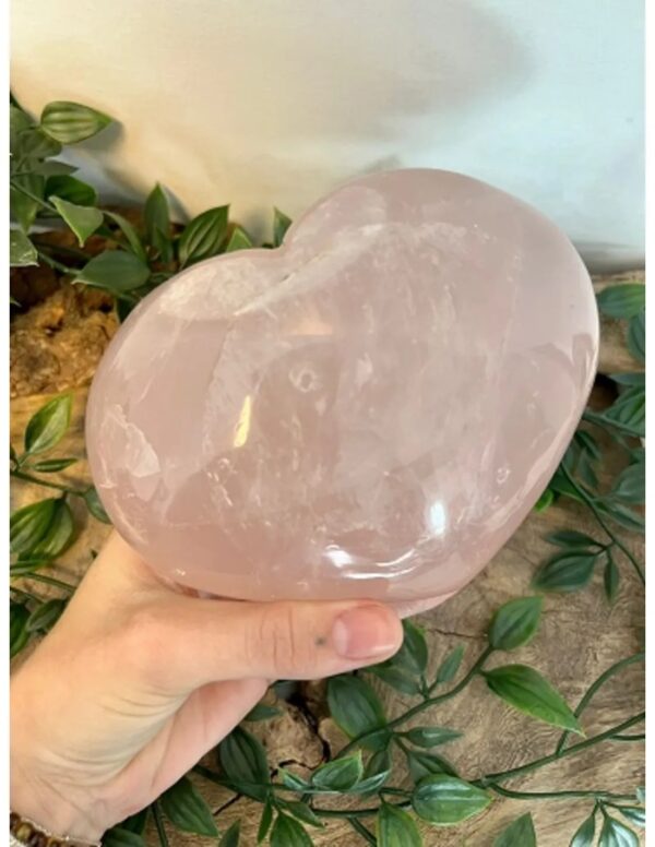 Roze kwarts edelsteen hart nr.56 - Image 2