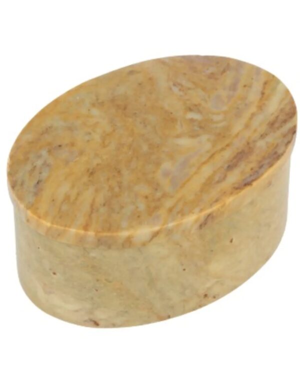 Speksteen doosje ovaal 8 cm - Image 3
