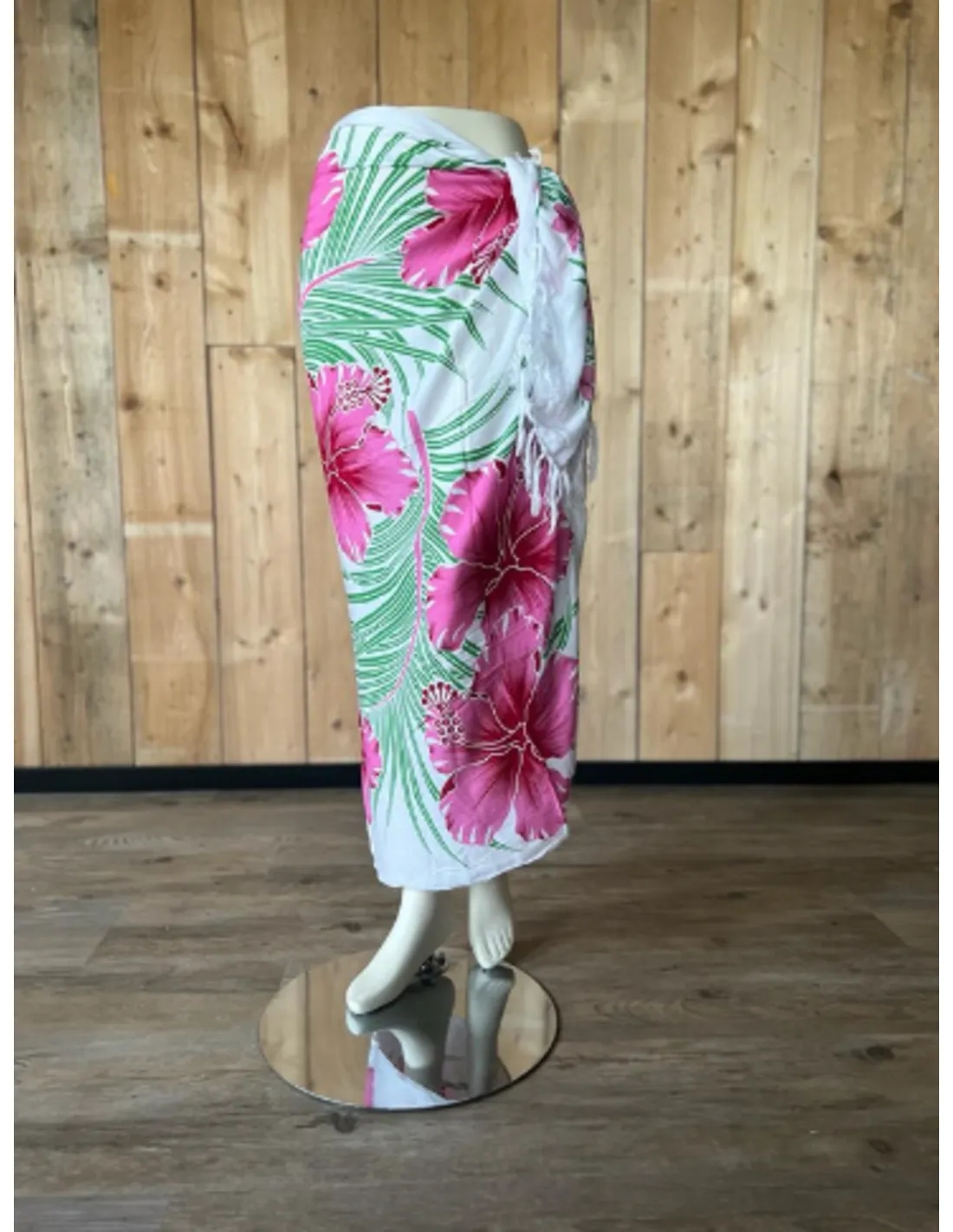 Sarong - 003 - Bloemen roze van Om Namaste - Pareo Saunadoek Wikkeljurk - Image 2