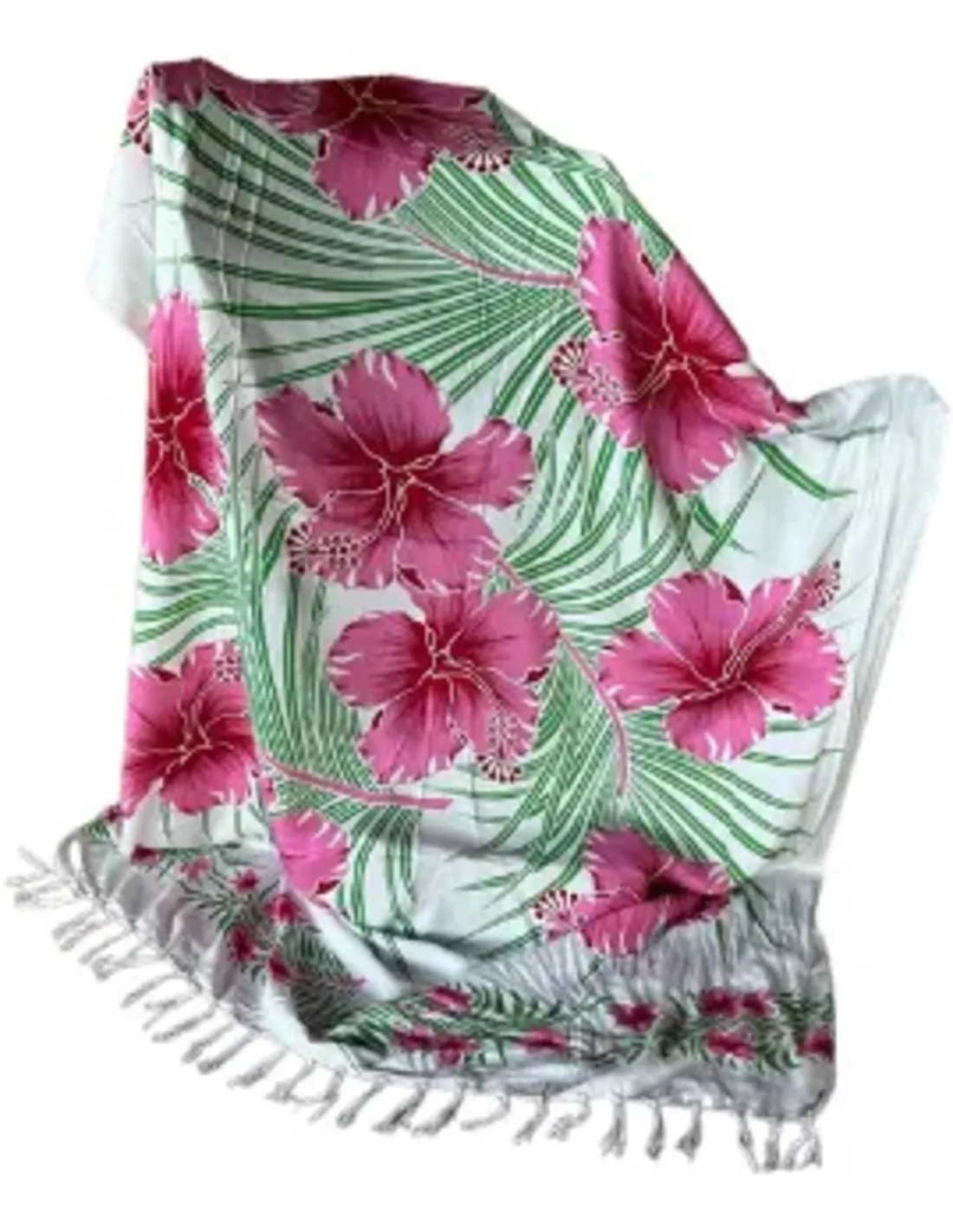 Sarong - 003 - Bloemen roze van Om Namaste - Pareo Saunadoek Wikkeljurk - Image 3