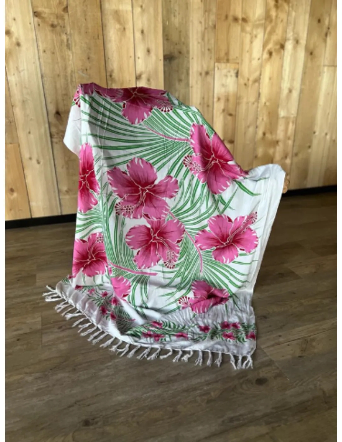 Sarong - 003 - Bloemen roze van Om Namaste - Pareo Saunadoek Wikkeljurk - Image 4