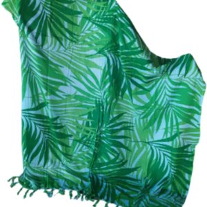 Sarong - 010 - Bamboebladeren groen van Om Namaste - Pareo Saunadoek Wikkeljurk