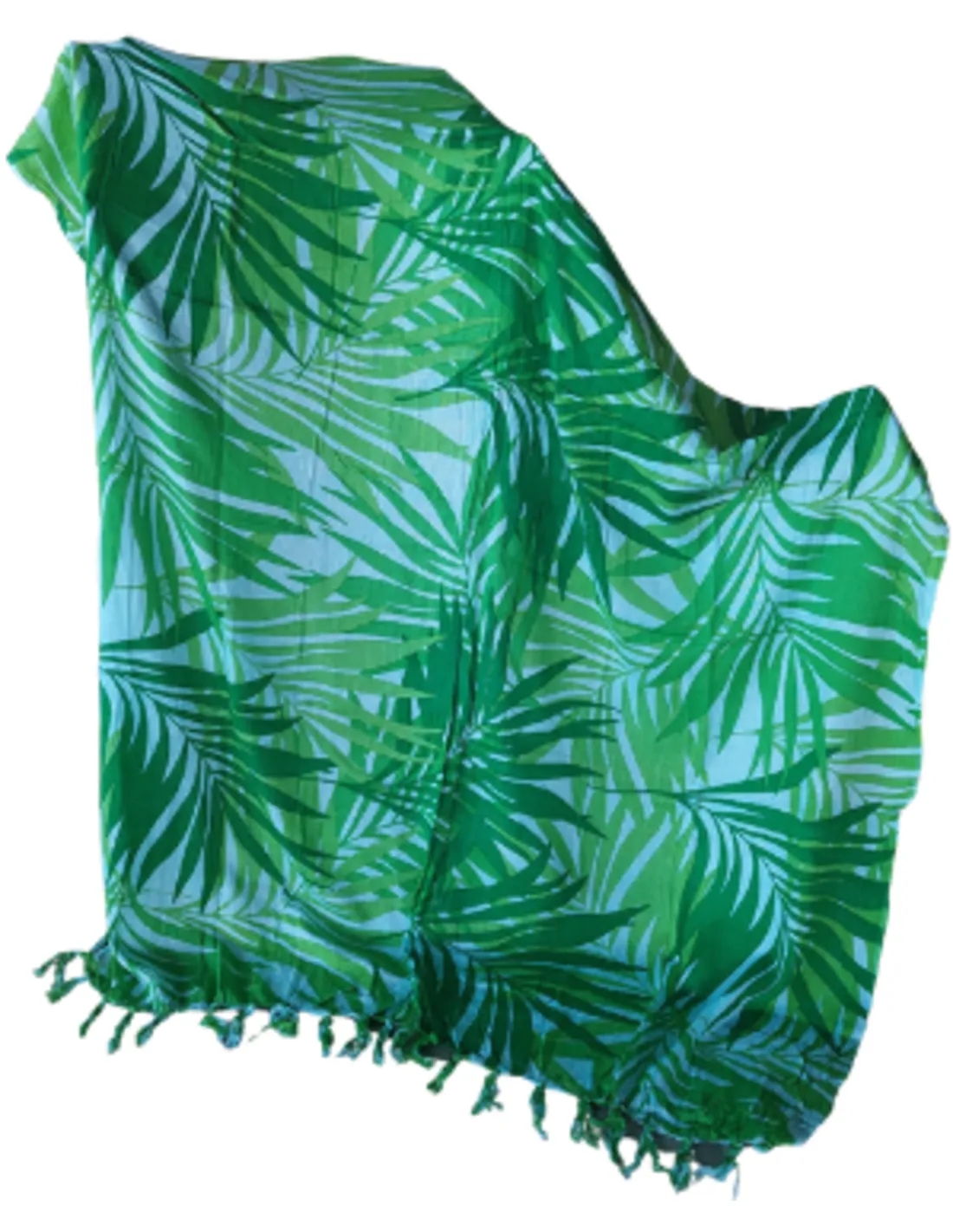 Sarong - 010 - Bamboebladeren groen van Om Namaste - Pareo Saunadoek Wikkeljurk