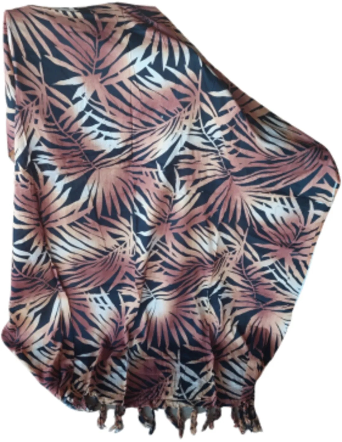 Sarong - 012 - Bamboebladeren bruin van Om Namaste - Pareo Saunadoek Wikkeljurk - Image 3