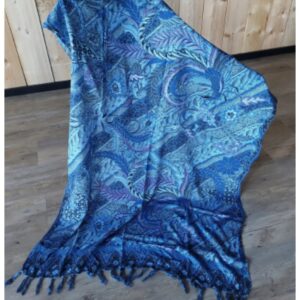 Sarong - 019 - Blauwe pracht van Om Namaste - Pareo Saunadoek Wikkeljurk