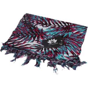 Sarong - 417 - bladeren - wit van Om Namaste - Pareo Saunadoek Wikkeljurk