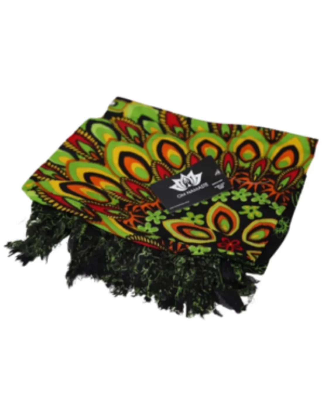 Sarong - 426 - Bloemrijke Mandala - Groen van Om Namaste - Pareo Saunadoek Wikkeljurk - Image 3