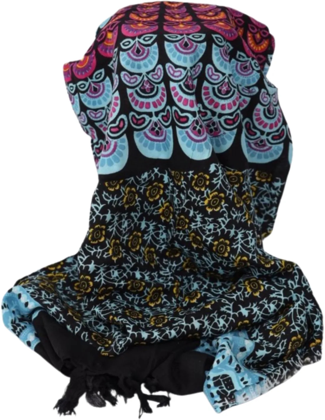 Sarong - 523 - mandala - zwart van Om Namaste - Pareo Saunadoek Wikkeljurk