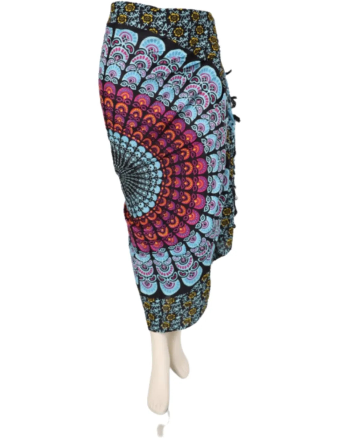 Sarong - 523 - mandala - zwart van Om Namaste - Pareo Saunadoek Wikkeljurk - Image 2