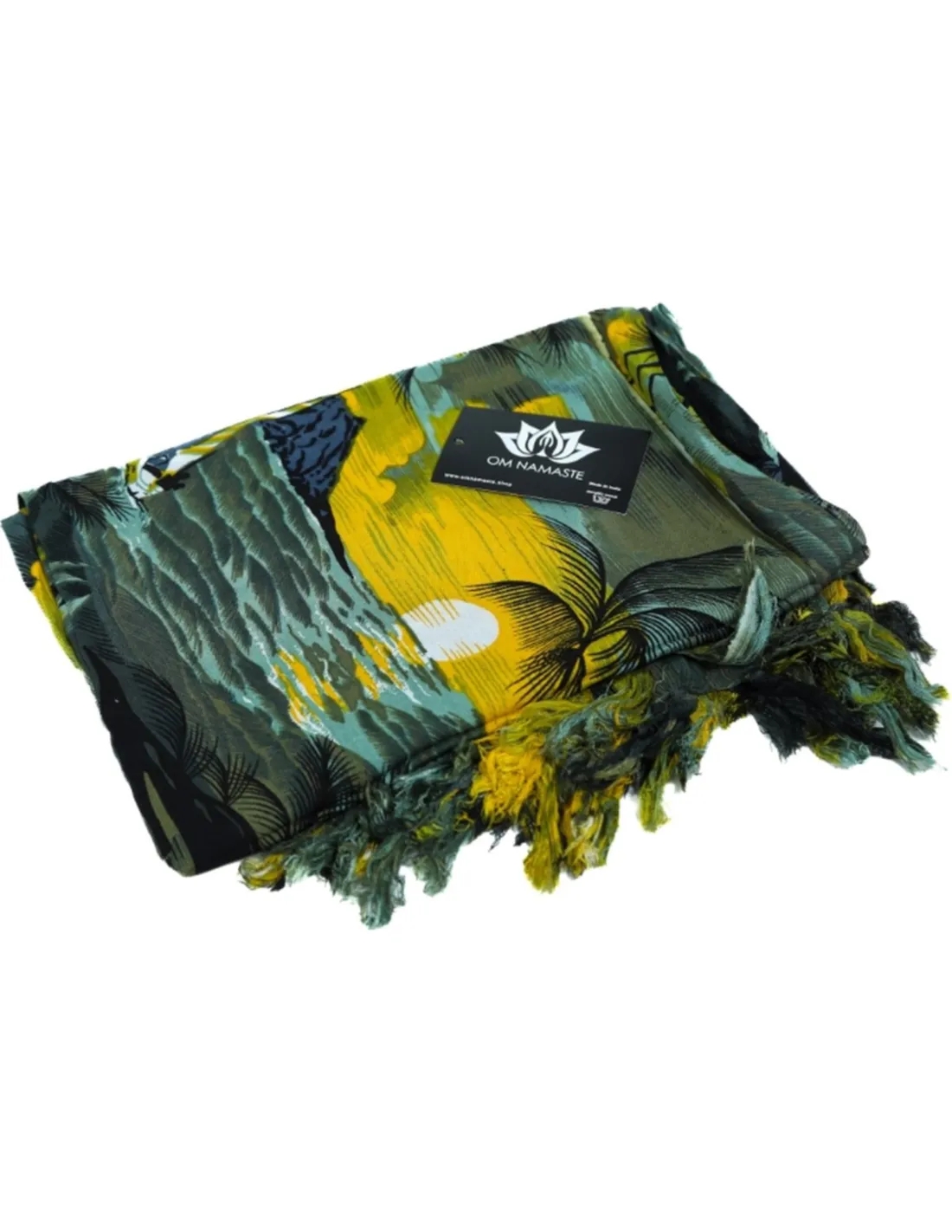 Sarong - 613 - zonsondergang - zwart van Om Namaste - Pareo Saunadoek Wikkeljurk