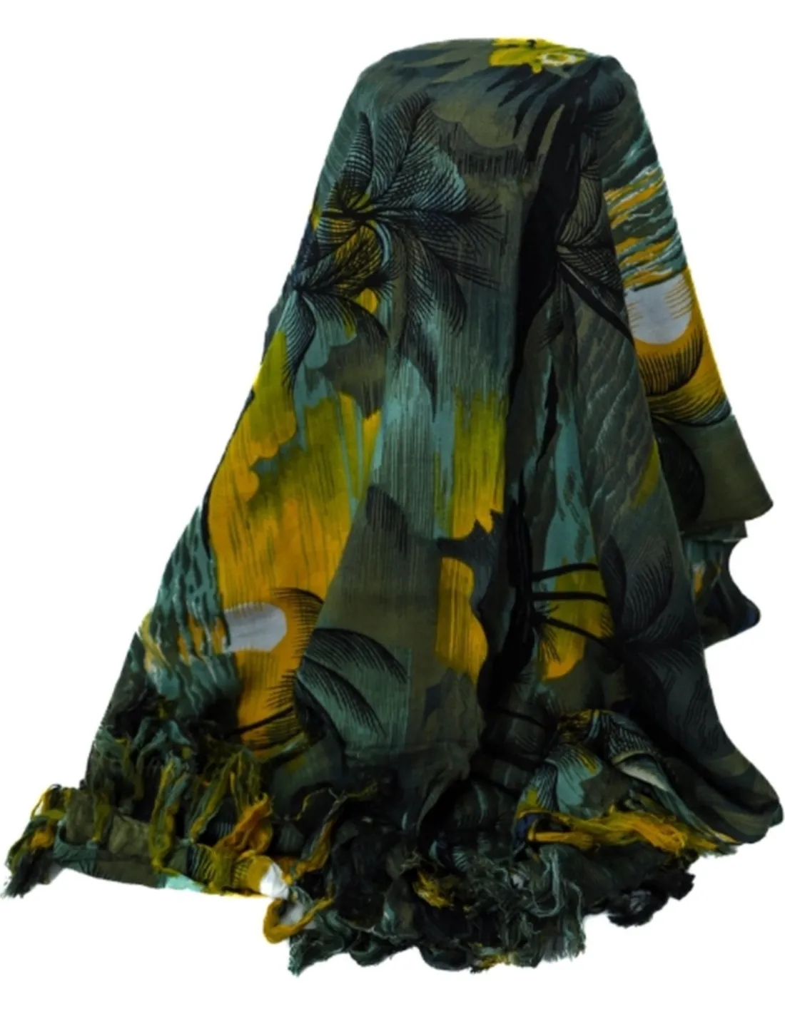 Sarong - 613 - zonsondergang - zwart van Om Namaste - Pareo Saunadoek Wikkeljurk - Image 3