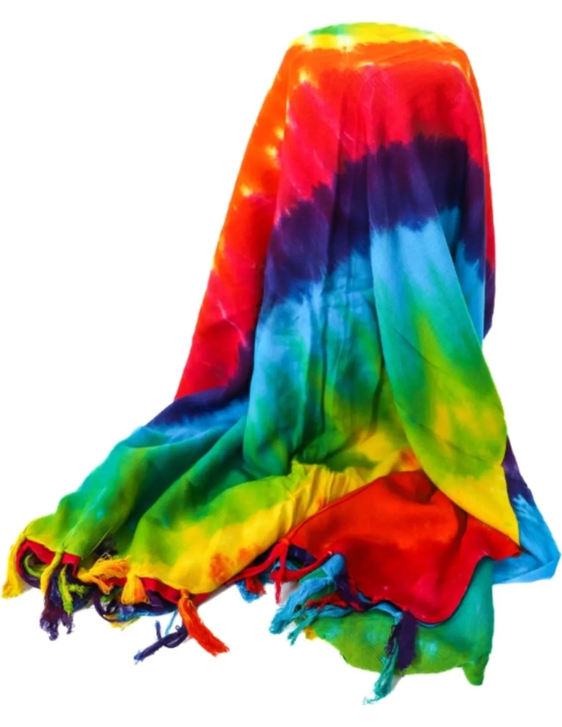 Sarong - 615 - Mandala dip dye - regenboog van Om Namaste - Pareo Saunadoek Wikkeljurk - Image 3