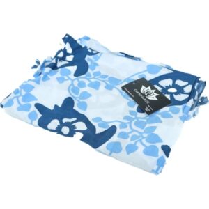 Sarong - 617 - schildpadden - blauw van Om Namaste - Pareo Saunadoek Wikkeljurk