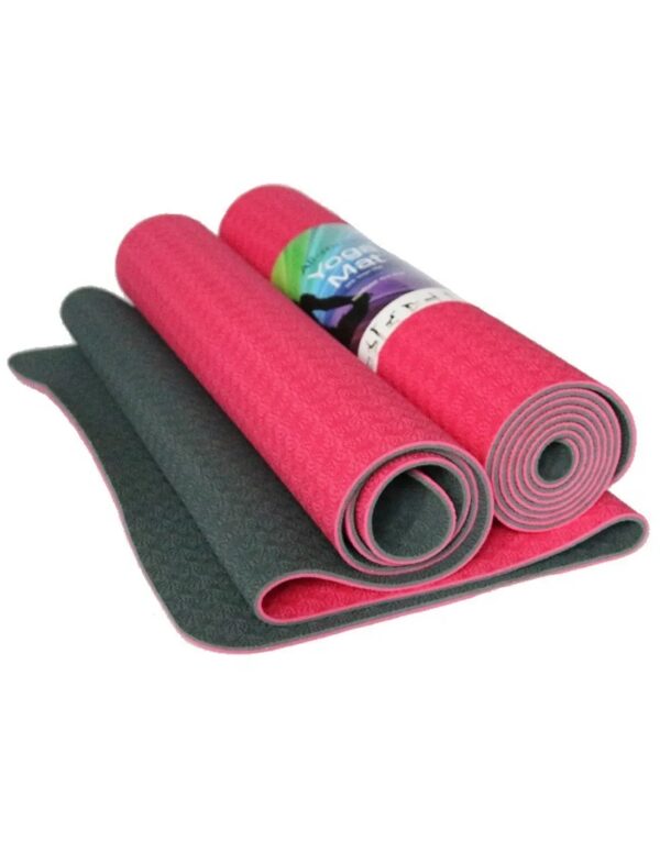 Yogastyles Yogamat TPE Standaard Roze & Grijs