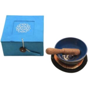 Klankschaal-Chakra-Blauw-5ste chakra-geschenkset-8cm