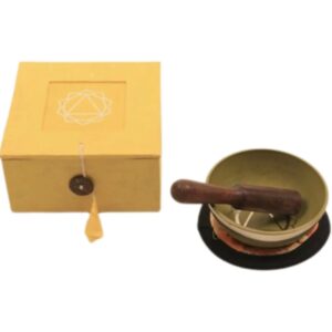 Klankschaal-Chakra-Geel-3ste chakra-geschenkset- 8cm