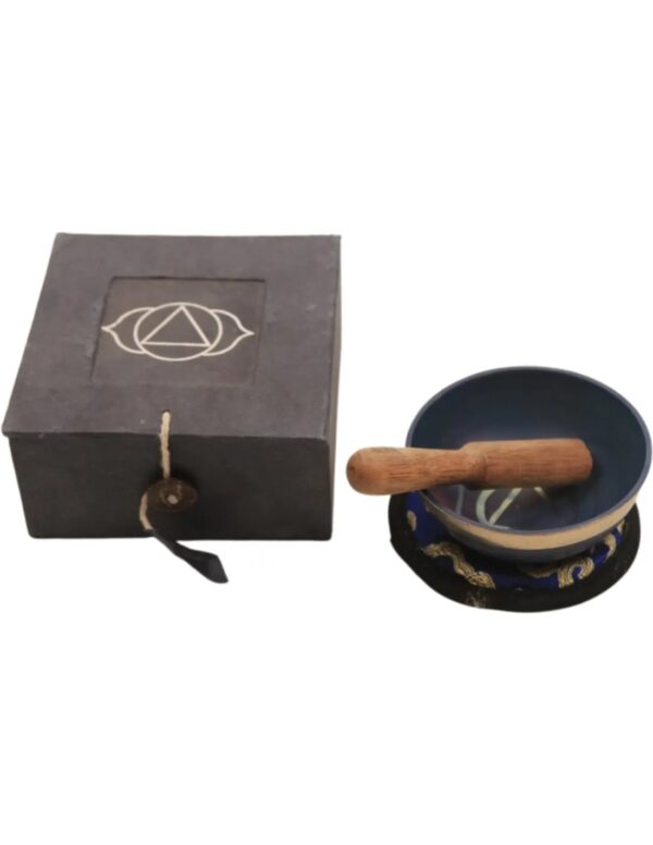 Klankschaal-Chakra-Indigo-6ste chakra-geschenkset- 8cm