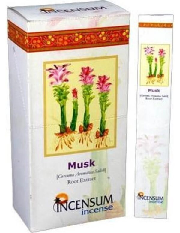 Musk wierook - Incensum - natuurlijke Indiase wierook - doosje van 24 pakjes