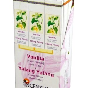 Vanille wierook - Incensum - natuurlijke Indiase wierook - doosje van 24 pakjes