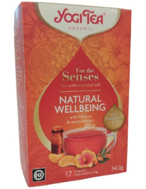 Yogi Tea For the Senses Natural Wellbeing Bio met etherische oliën - 1 pakje van 17 theezakjes