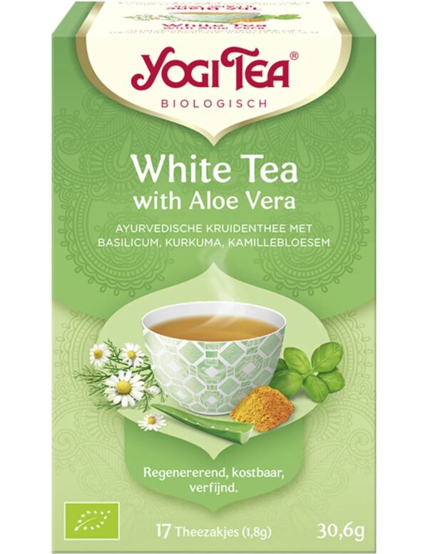 Yogi Tea White Tea Aloe Vera - tray: 6 stuks